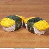 JAPANESE TAMAGO EGG CERAMIC MAGNETIC SALT PEPPER SHAKERS