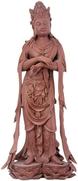 Yixing Clay Kuan Yin Buddhism Figurine