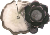YTC Summit International Lotus Flower on Lily Pad Candle Holder Dish Home Decoration Décor Meditation New