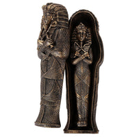 Pacific Giftware Ancient Egyptian Artifact Collectible King TUT Sarcophagus Coffin w/Mummy Insert Figurine 5.5 Inch L
