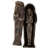 Pacific Giftware Ancient Egyptian Artifact Collectible King TUT Sarcophagus Coffin w/Mummy Insert Figurine 5.5 Inch L