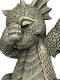 Hip-Hop Dabbing Dancing Dragon Garden Display Decorative Accent Sculpture Stone Finish 10 Inch Tall