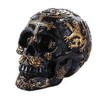 Pacific Giftware St George Black and Gold Heraldry Royal Lions Coat of Arms Templar Skull Collectible