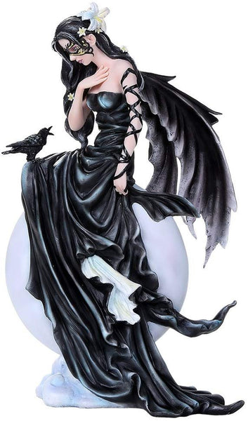 Dark Skies Lily Fairy Raven Figurine Fairies Collectible Art Inspiration 12 inches
