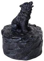 Pacific Giftware Lone Majestic Wolf Mini Resin Trinket Box 3.15 Inches Tall