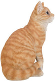 Pacific Giftware Realistic Looking Orange Tabby Cat Kitten Collectible Figurine Amazing Detail Glass Eyes Hand Painted Resin 12 inch Figurine Perfect for Cat Lover Collectible