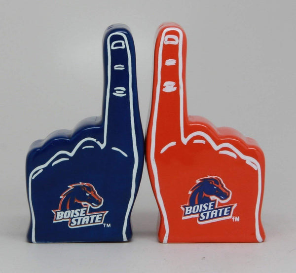 COLLEGIATE LICENSING SALT AND PEPPER SHAKER - BOISE STATE FINGER