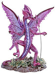 Pacific Giftware PT Dancing Winged Dragon with Butterfly Home Tabletop Decorative Resin Figurine