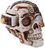 Steampunk Gearwork Skull with Secret Stash Drawer Trinket Box Collectible