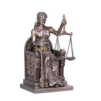 Seated Lady Justice Scales of Justice La Justicia Statue Lawyer Attorney Judge