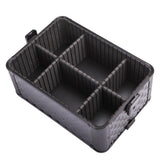 Professional Makeup Artist 3 in 1 Rolling Makeup Train Case Cosmetic Organizer with Easy Slide Extendable Storage Trays and Removable Trays