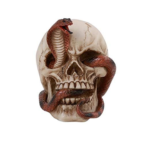 Pacific Giftware Snake Cobra Skull Home Tabletop Decorative Resin Small Figurine Statue