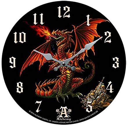 Theothalax Draconis Decorative Wall Clock Round Plate Diameter 13.5"