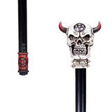 ABZ Brand Horned Devil Skull Star of David Decorative Walking Cane 36"