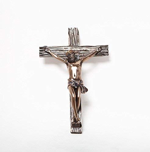 PTC 8.25 Inch Jesus on Crucifix Bronze Finish Religious Statue Figurine