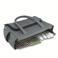 KIOTA Beauty Bag - Ideal for Bottles - Makeup Brush Storage Pocket and Outer Pockets - Quilted Finish Shoulder Bag Cosmetic Organizer