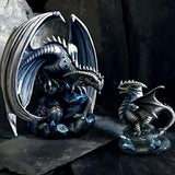 Blue Rock Dragon and Baby by Anne Stokes Age of Dragons Collection