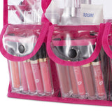 KIOTA Makeup Artist Storage Bag, Clear Cosmetic Bag with Side Pockets and Shoulder Strap, Ergonomic Handle, ON THE GO Series