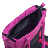 KIOTA Beauty Bag - Ideal for Bottles - Makeup Brush Storage Pocket and Outer Pockets - Quilted Finish Shoulder Bag Cosmetic Organizer - Slate