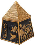 Egyptian Pyramid Jewelry Box Figurine Made of Polyresin