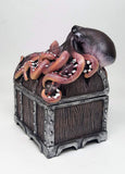Decorative Davy Jones Locker Treasure Chest with Octopus Collectible Trinket Box 5 Inches W