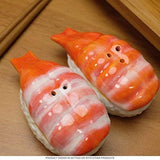 JAPANESE EBI SUSHI CERAMIC MAGNETIC SALT PEPPER SHAKERS by Attractives