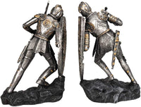 amazinggiftimpact.com Medieval Time War Knights in Battle Decorative Bookends Set