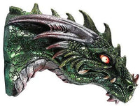 Pacific Giftware Medieval Times Green Dragon Wall Plaque with LED Illuminated Eyes Sculpture Plaque Home Decor