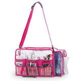 KIOTA Makeup Artist Storage Bag, Clear Cosmetic Bag with Side Pockets and Shoulder Strap, Ergonomic Handle, ON THE GO Series
