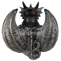 ABZ Brand Guardian Winged Red Eye Standing Dragon Gargoyle Candle Holder Statue Figurine Gothic Myth Fantasy Sculpture Decor