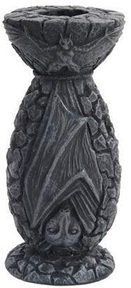 PTC 4.25 Inch Hanging Bat Figurine Cold Cast Candle Holder, Gunmetal