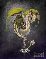White Wine Goblet Dragon Collectible by Stanley Morrison