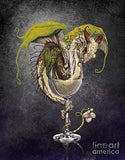 White Wine Goblet Dragon Collectible by Stanley Morrison
