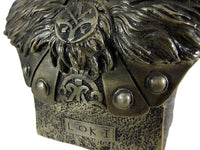 PTC 11 Inch Loki Armored God with Horns Head and Bust Statue Figurine