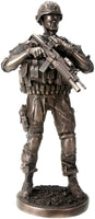 YTC Metal Tone Reporting Detail Fighting Soldier with Gun Statue Display