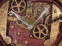 Steampunk Wall Clock Heart Pierced Cupid Gearwork Painted Resin [Toy]
