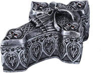 Pacific Giftware Celtic Skull Ossuary Style Cross Shape Coffin Lidded Trinket Box 6.5 inch L