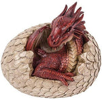 Pacific Giftware Red Dragon Egg Hatching Garden Statue Home Decor