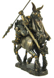 Norse God Odin Bronze Finish Statue Pagan Viking