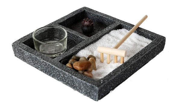 Pacific Giftware Zen Garden Enlightenment Set Meditation Use Home Office Decor Starter Kit