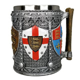 Medieval English Crest Tankard Mug 20 oz Coffee Stainless Steal Insert Stein