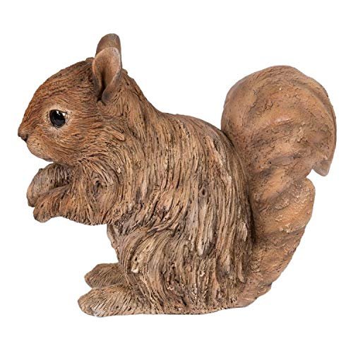 Realist Driftwood Look Squirrel Resin Figurine Statue