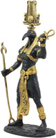 Ebros Egyptian God Ibis Headed Thoth Holding was and Ankh Statue 12" Tall Deity Patron of Magic Technology Knowledge and Riddles