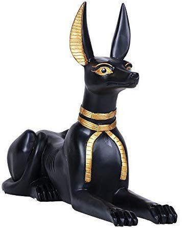 ABZ Brand Ancient Egyptian Guardian Lying Anubis Figurine Statues