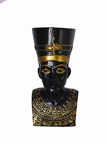 PTC 3.5 Inch Egyptian Queen Nefertiti Head and Bust Resin Statue Figurine