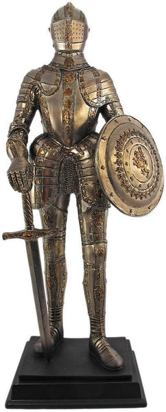 PTC 12.75 Inch Medieval Knight with Shield and Sword Statue Figurine