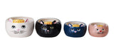 Pacific Giftware Adorable Queen Cats Nesting Ceramic Measuring Cup Set of 4 Creative Functional Kitchen Decor