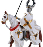 Pacific Giftware Crusader Knight Flag Bearer Calvary On Horseback Defending Crusader Kingdoms Figurine