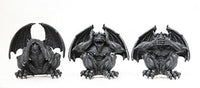 4.25 Inch Gargoyle See Hear No Evil Shelf Sitters Statue Figurine