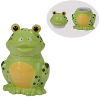 Glossy Ceramic Sculpted Cookie Jar Treat Candy Canister